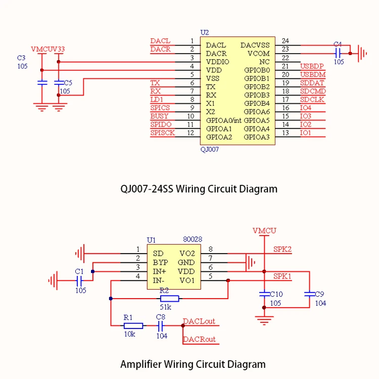 UART I/O Electronic Decoding Circuit Sound Toy Music IC Chip