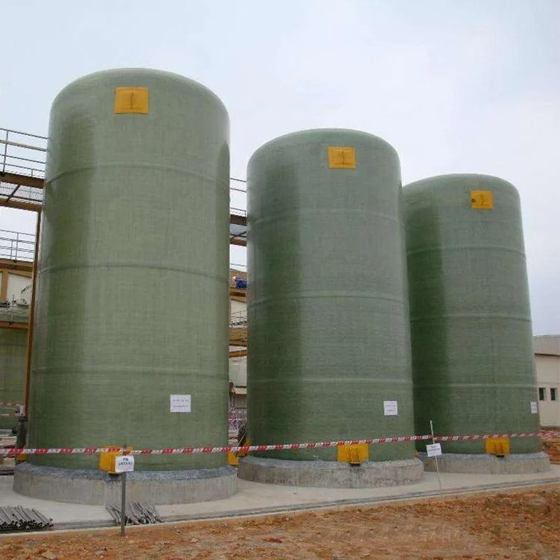 China Factory FRP Vertical Storage Tank 10m3 Fiberglass Container Tank