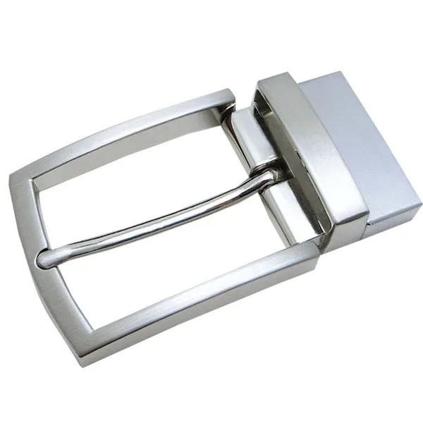 New Reversible Casual Belt 35mm Zinc Alloy Clip Pin Buckle Perforated Design Belt Head Trouser Webbing Leather Strap Pin Buckles