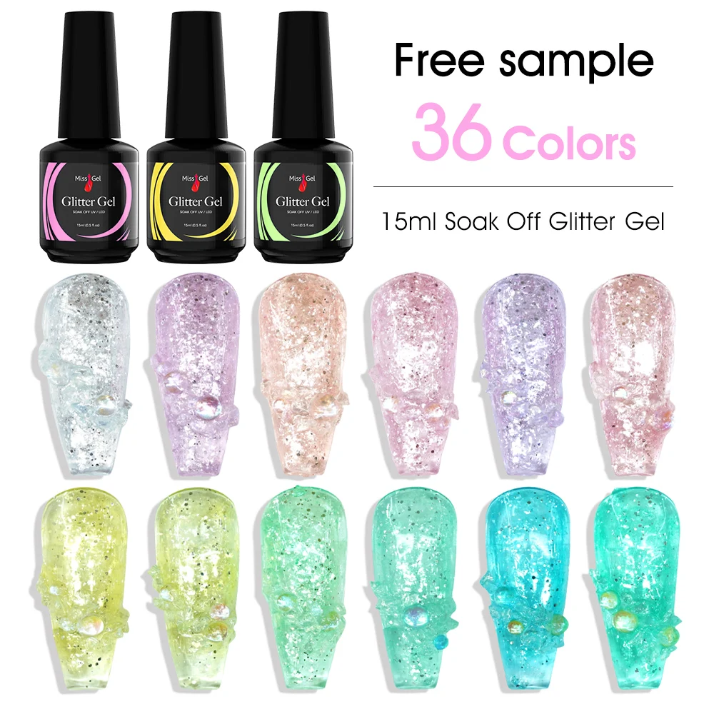 Glitter Color Gel High Quality Organizador Vernis Permanent Professionnel Ongle Nail UV Gel