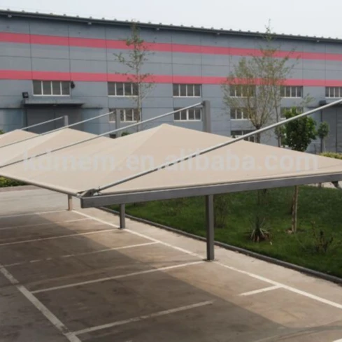 
tensile membrane building project for car parking canopy sunshade roof 