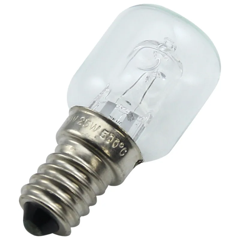 25W E14 spiral mouth halogen lamp for pizza oven, resistant to high temperatures up to 500 degrees