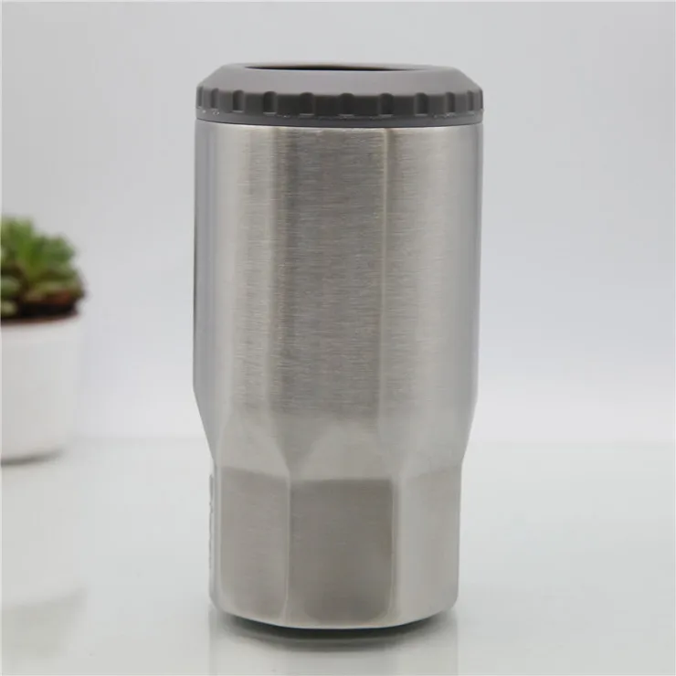 
3-in-1 Stainless Steel Insulated Can Cooler Works With 12 Oz 16 Oz Cans And As A Pint Glass 