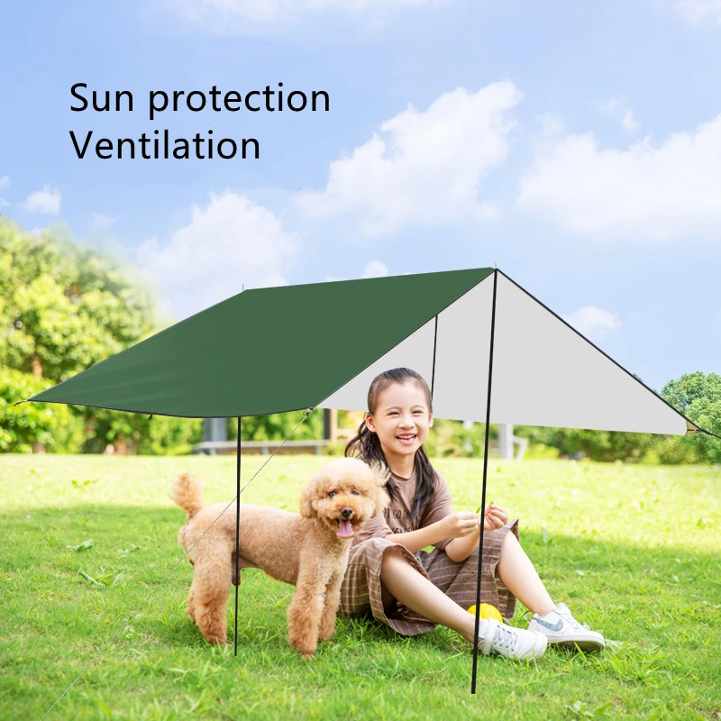 Awning Tarp Tent Awning Oxford Sunscreen Barbecue Waterproof Trap tent Outdoor Canvas Camping Tent For Sale