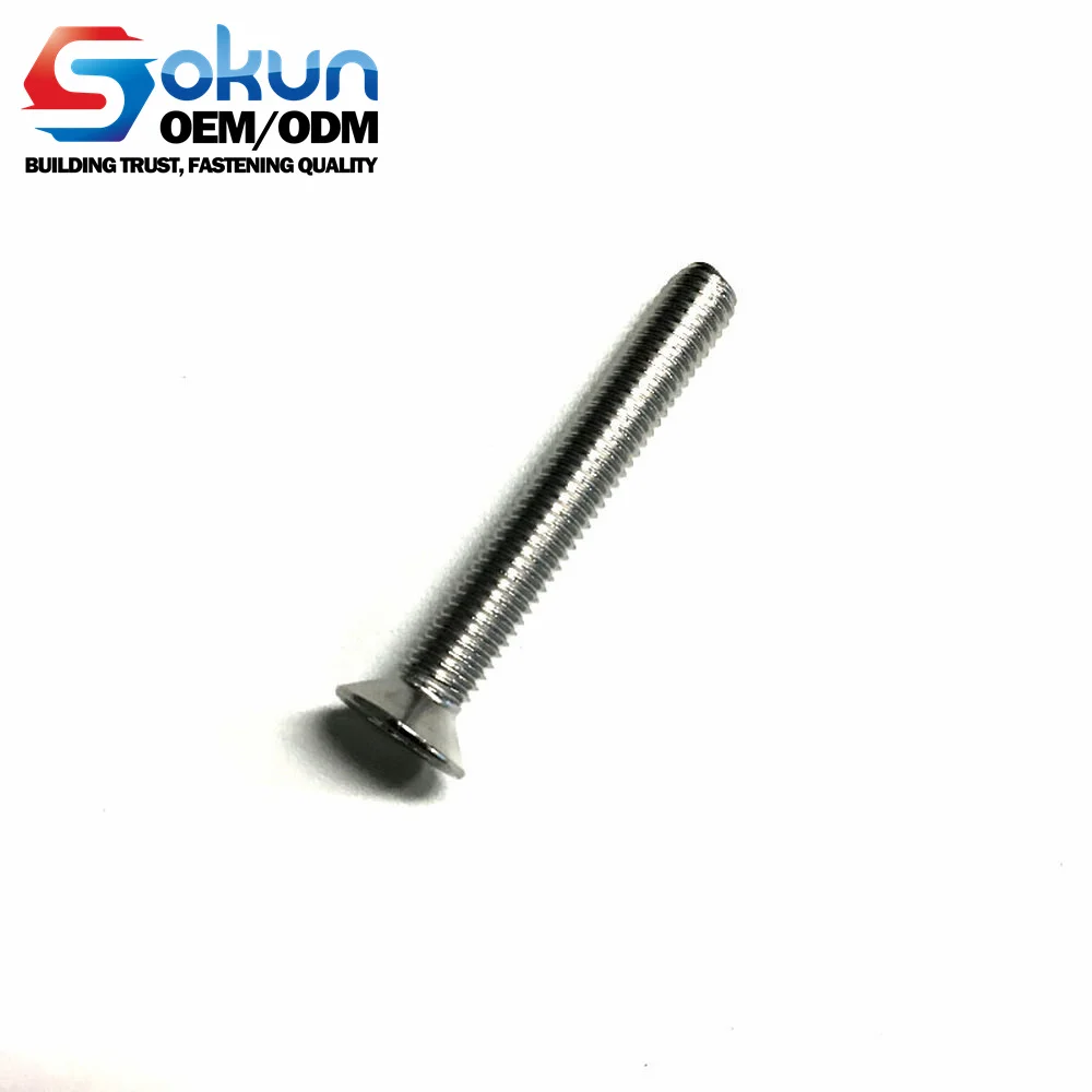 DIN 965 Cross Recessed Countersunk Head Screw High Torque Stainless Steel M3 M5 M6 M8 Threads ISO Standard Inch Metric