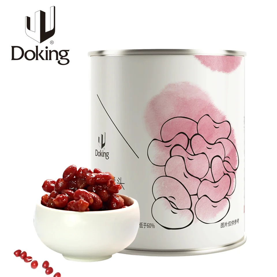 Canned Red Beans Sweet Taste Bubble Milk Tea Topping 12 Cans/ctn 0.85kg