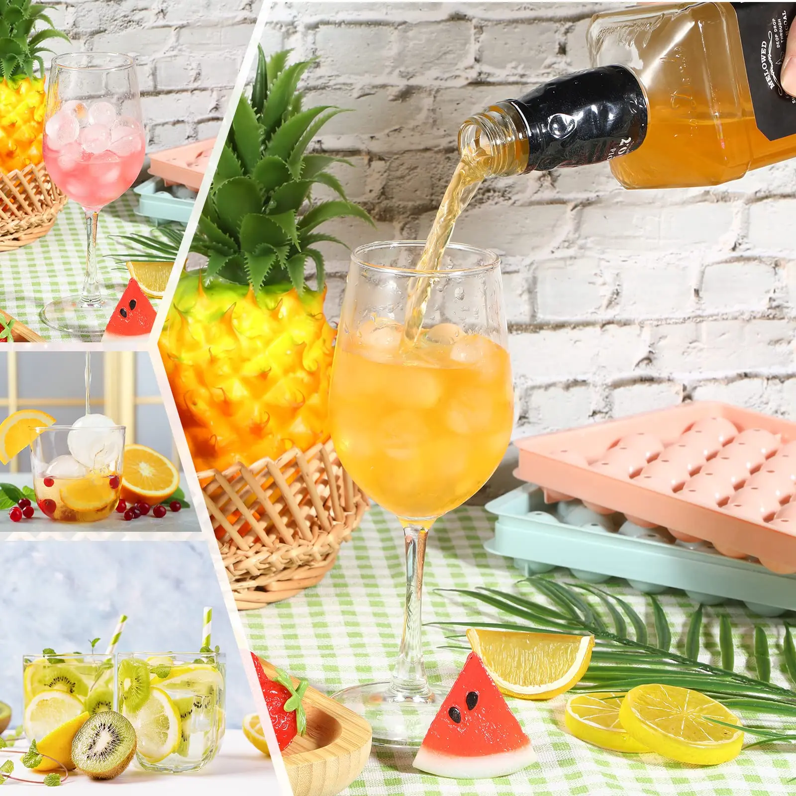 Custom 33 Cavity Mini Hockey Puck Mold with Lid Ice Ball Tray Wholesale Bpa Free