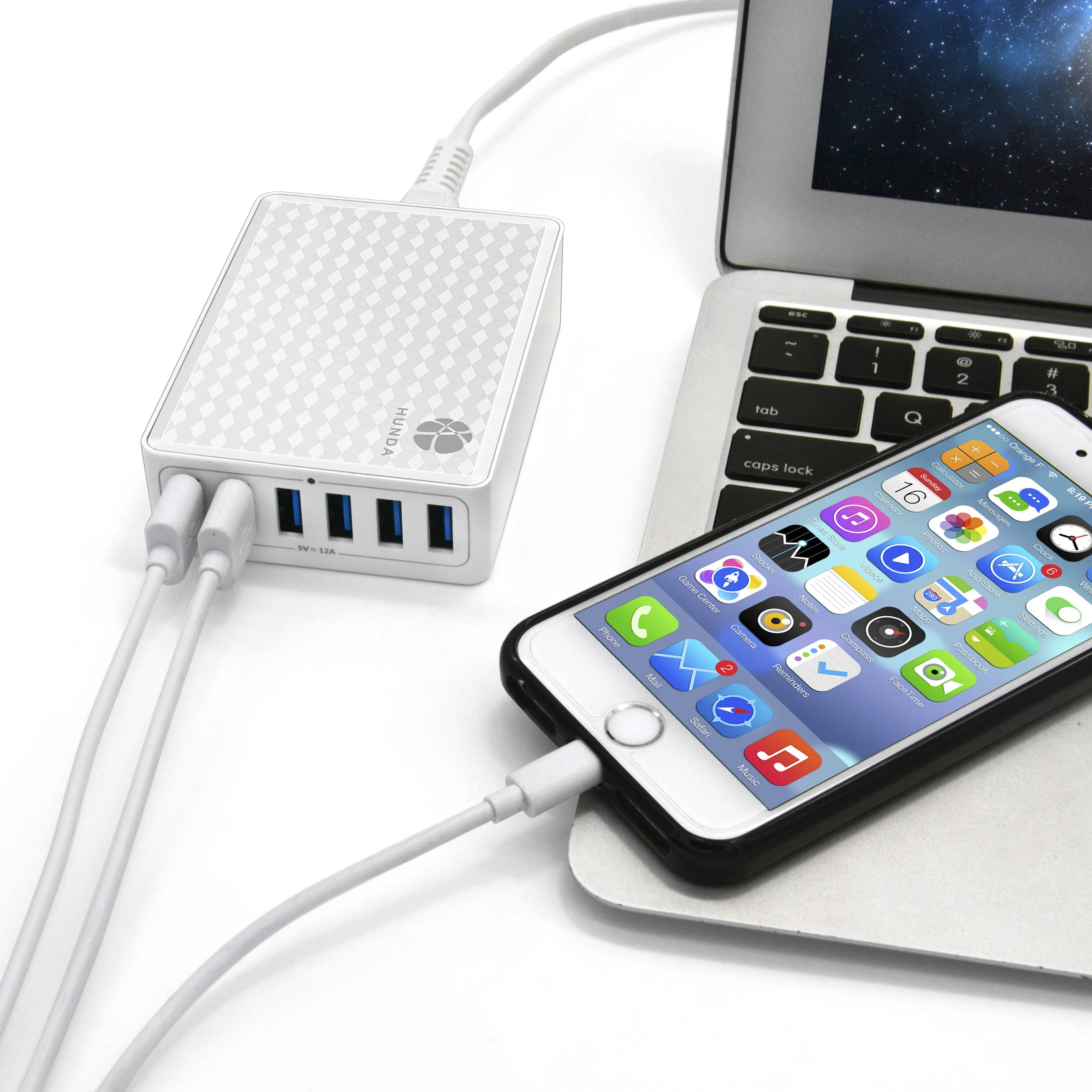 Портативное зарядное устройство с 6 USB-портами 40 Вт 5 В 2 4