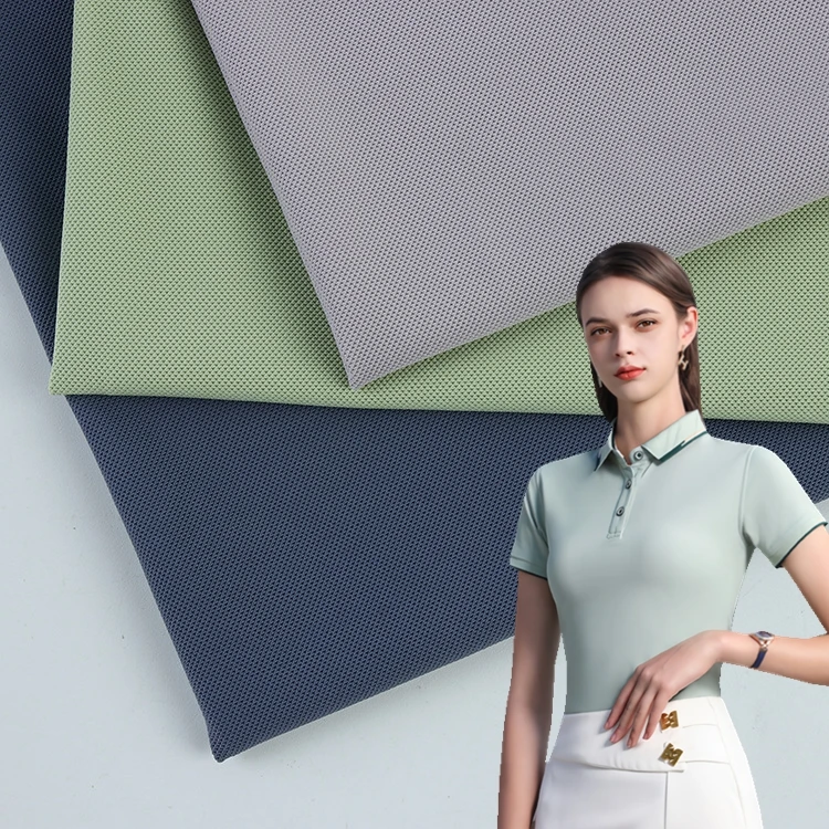 Quick dry 4 way stretch 87 % nylon 13% spandex knit 175gsm dry fit sports pique pk fabric for polo tshirt