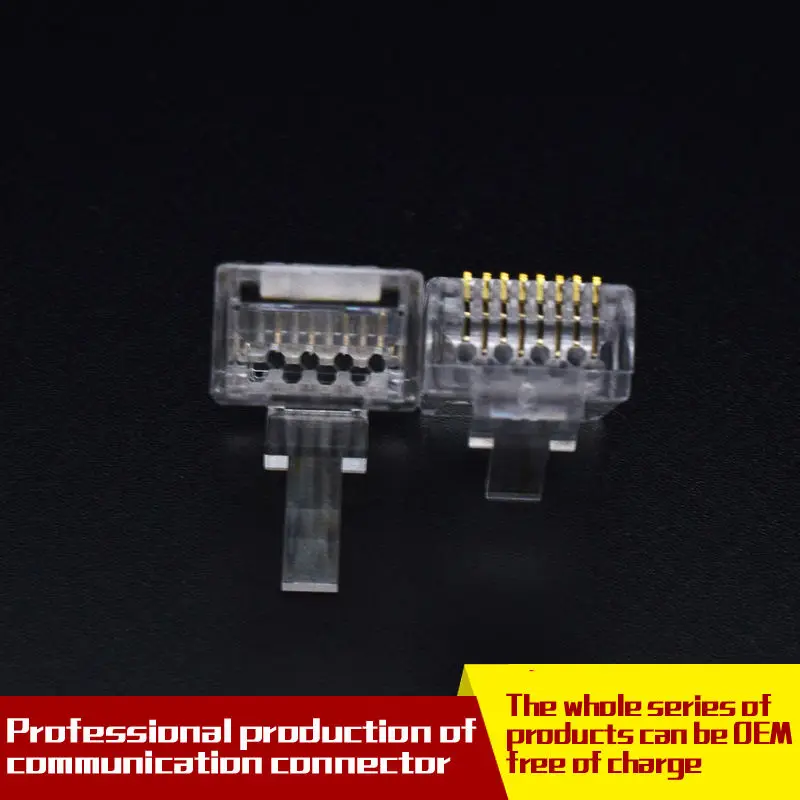 50pack ethernet RJ45 connector Cat5e 8P8C pass through RJ45 modular plug UTP RJ45 connecter Cat5e Network modular plug