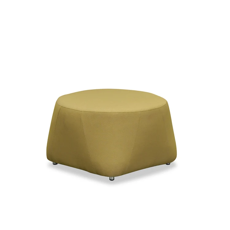 Modern Lobby Lounge Furniture Design Luxury Outdoor Chairs Fabric Round Pouf