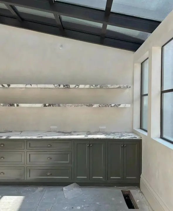 Prima kitchen cabinet island set integrated customized 18mm particle board with melamine finish