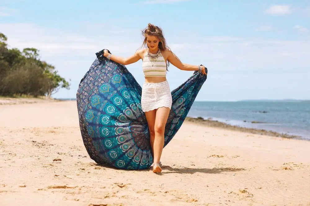 Hot sale Vintage round paisly pattern tapestry for wall hanging decoration