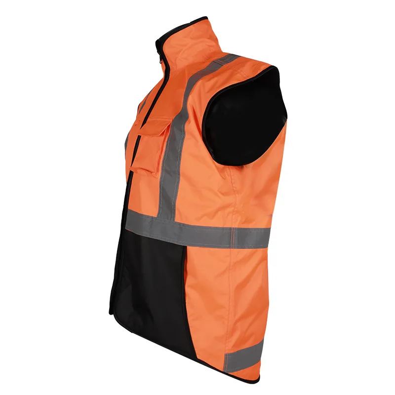 Winter High Vis Safety Work Wear Construction Sleeveless Work Jacket Volunteer Visibility Veste Safety Workwear Vest
