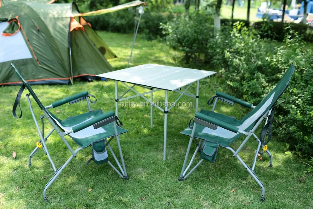 Easy Carrying Small Roll Up Portable Aluminium Folding Picnic Table For Camping