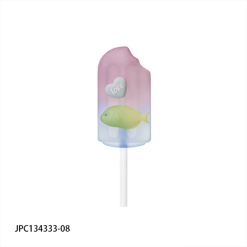 Custom cute stationery Fish starfish shells Ice cream shape cute eraser kawaii stationery PVC material 3D Pencil eraser for kid