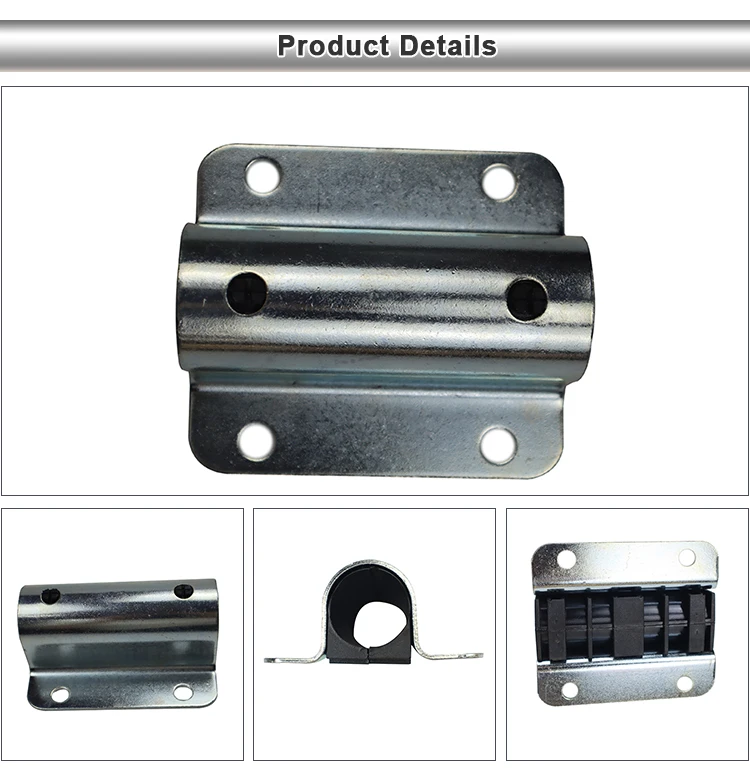 DN34mm Steel Truck  Container Van Rod Guide Rear Door Lock Bar Clamp Bearing Bracket