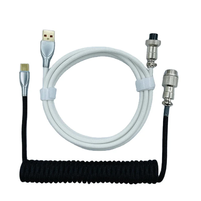 USB keyboard cable Mechanical keyboard type C cable coiled USB C cable