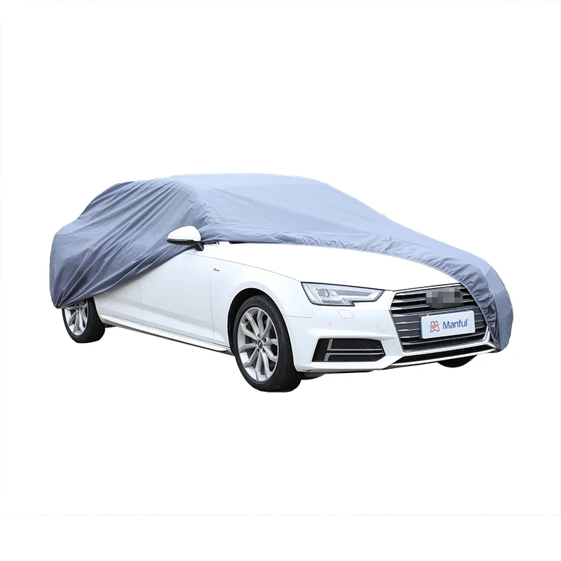 Monolayer PEVA Four Seasons All Weather Weatherproof Dustproof Outdoor Fitting Padded Premium Car Cover