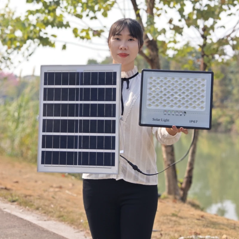 100w200w300w500w Solar Projection Light Outdoor Lighting Courtyard High Power New Rural Photovoltaic Solar Street Light