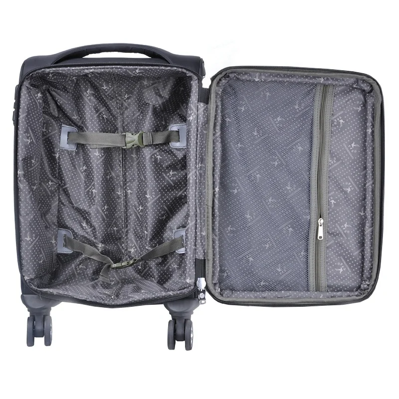 Чемодан на колесиках Kongzhongniao, 20/24 дюйма, водонепроницаемый, нейлоновый, расширяющийся, мягкий чемодан для путешествий, чемодан для ручной клади в деловом стиле