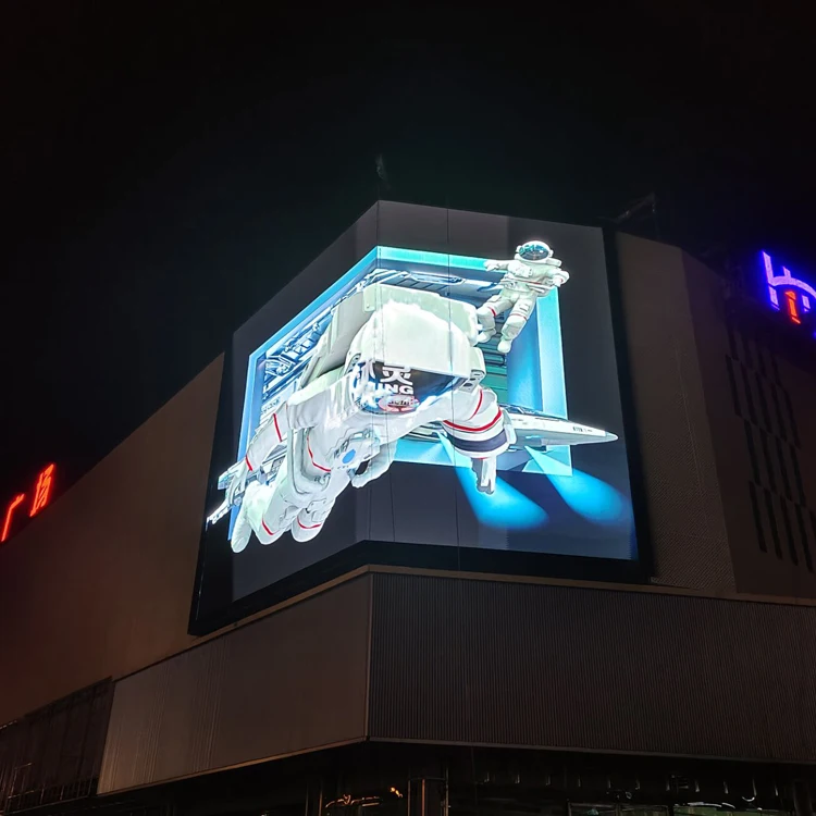 LINO Naked Eye Led Hologram Technology Immersive Advertising Interactive 3D Video Wall Screen Outdoor 3D Led Display