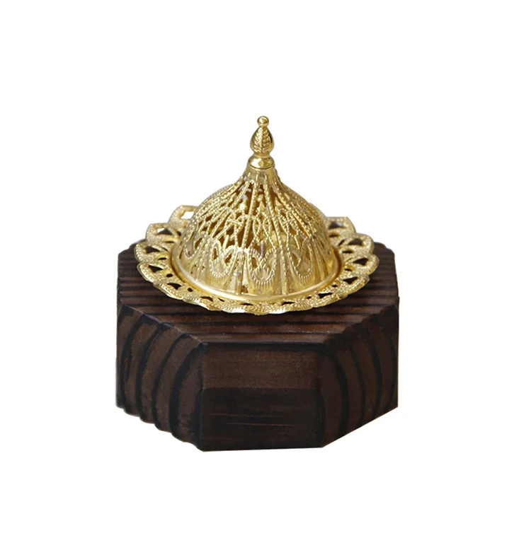 Creative Arab Metal Aromatherapy Stove Middle Eastern Style Mini Portable Small Gold Tower Incense Stove