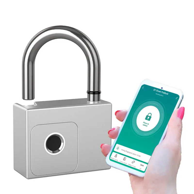 High Quality New Model Pad Lock Key Safety Padlock Fingerprint Smart Padlock