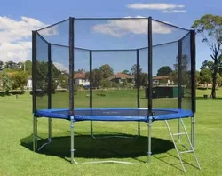 Nanjian 6ft 8ft 10ft 12ft 14ft 15ft 16ft Big Garden Round Outdoor Trampoline With Enclosure Safety Net for sale