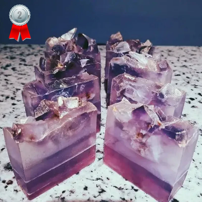 Лавандовое аметистовое мыло Савон розовый кварц Хрустальный батончик лимонная ванна по уходу за кожей травяное оливковое масло спа для отелей