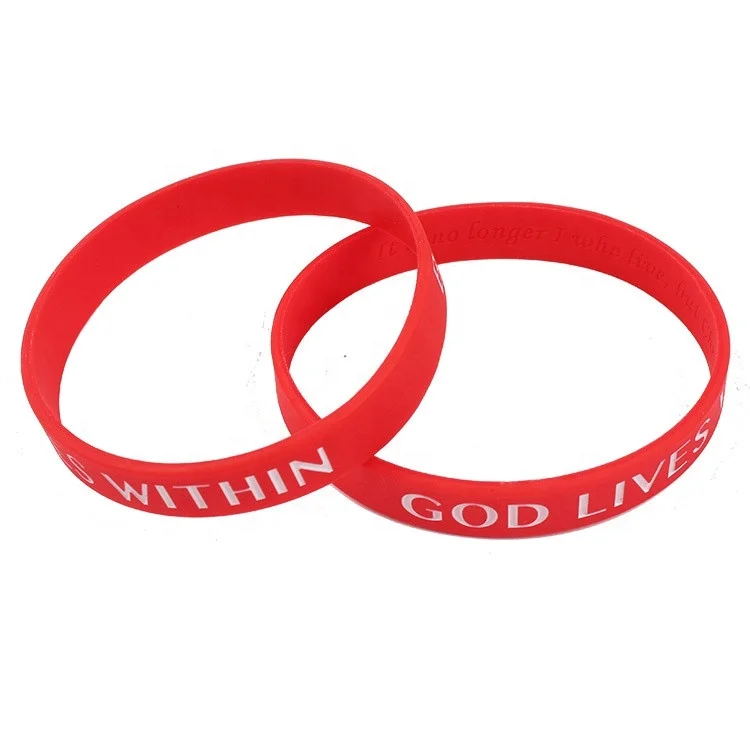 Cheap Custom Double Sided Logo Soft Rubber Silicone Bracelets for Gift