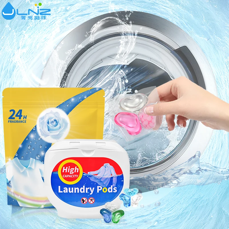 Polyva Flower fragrance scents Quickly Dissolving laundry sauce pods washing gel ball beads laundry pods 3 in 1