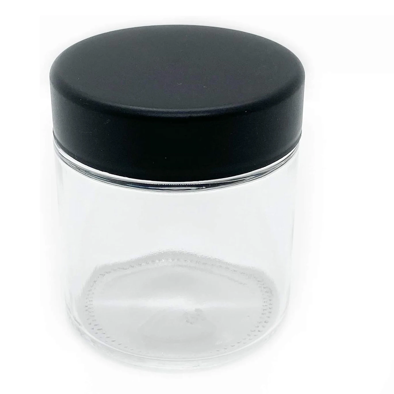 60g 70g  90g 120g Empty airtight smell proof wholesale child resistant glass jar with black child safety CRC lid