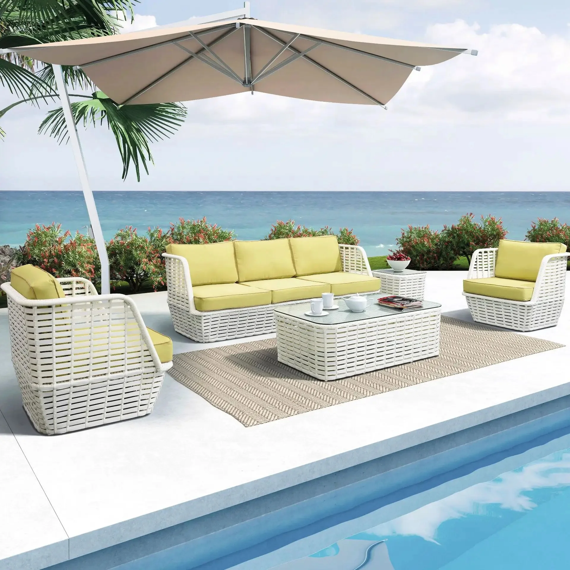 100% Polypropylene Olefin Fabric for Outdoor Furniture sofa and cushion