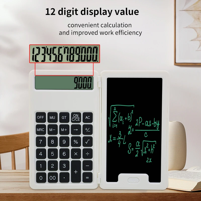 5 inch Calculator With LCD Writing Tablet Digital Notepad Office Mini Pocket Use Factory OEM 12 Digits