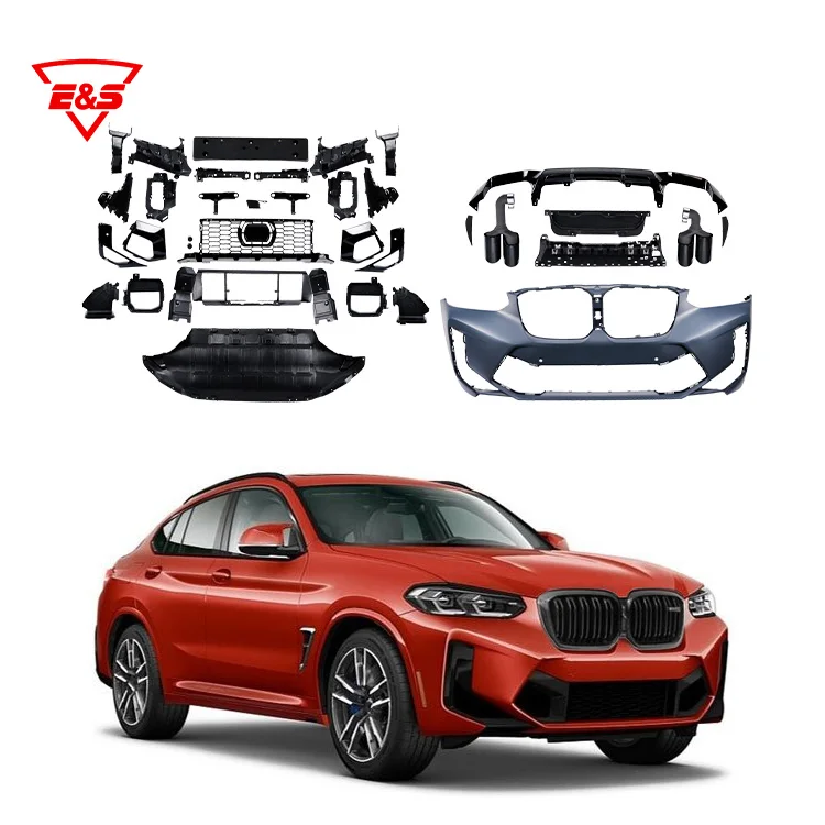 Wholesale Auto Spare Parts Car Bumper With Grille Rear Diffuser F98 X4M Style Bodykit For BMW X4 G02