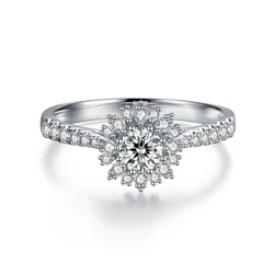 High End New Fashion Exquisite moissanite and diamond ring cvd diamond gold diamond rings