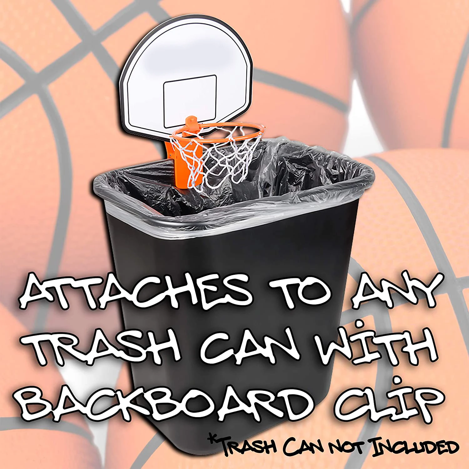 Mini Basketball Hoop Trash Can Set  With  Inflatable Mini Rubber Basketball & Pump