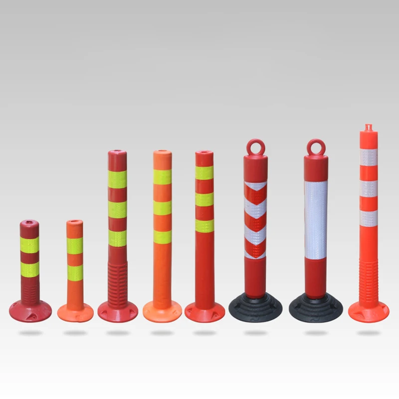 Traffic pole delineator parking High Flexible Plastic PE Warning Column Bollard post PVC Removable Road Safety Warning Bollard