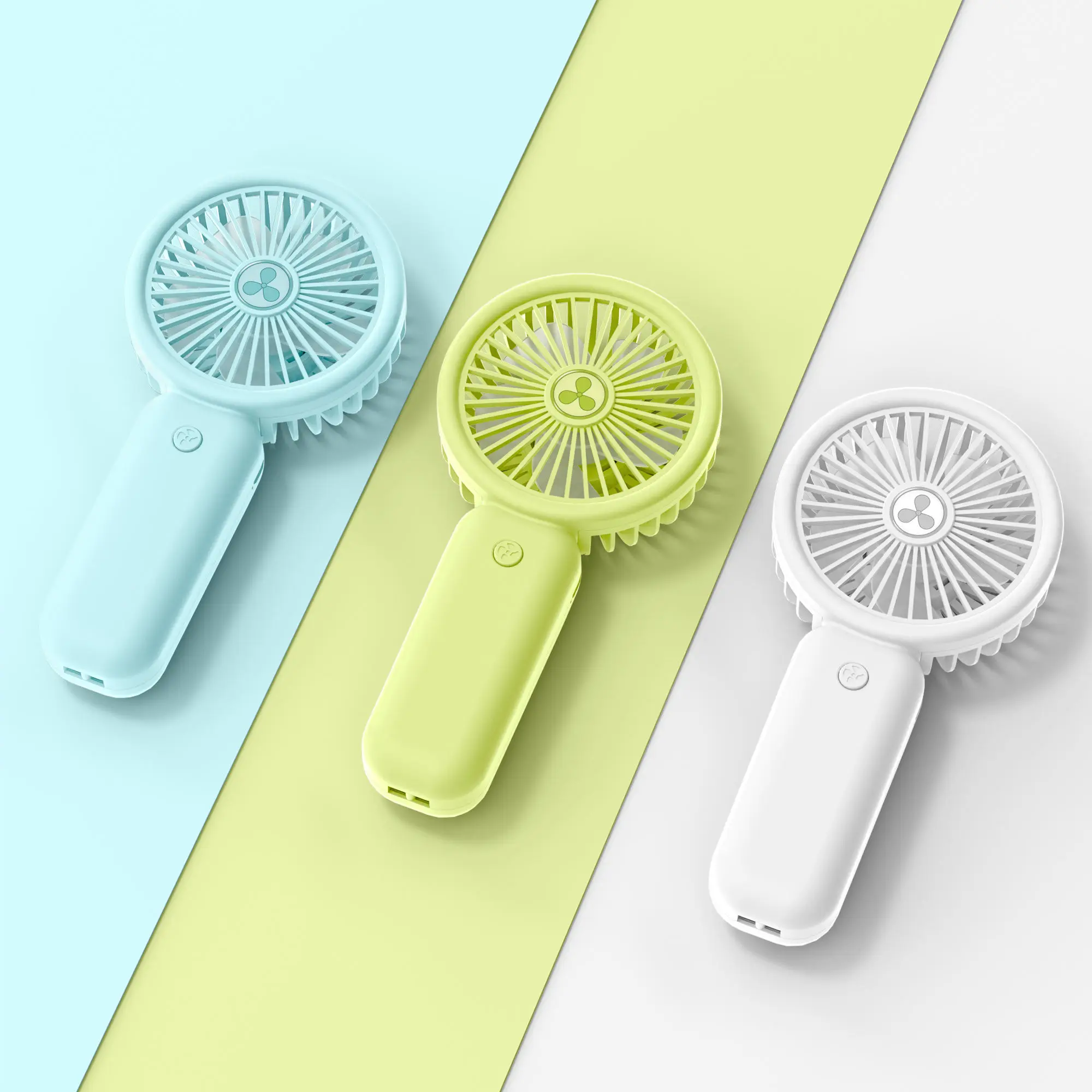 Multi function Desktop Table Ventilador Portatil Stand Air Cooling Hand Held Electric Small Portable Rechargeable Fan Mini