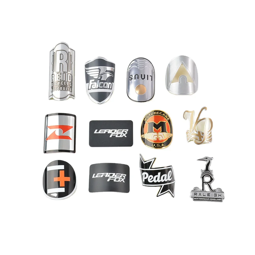 Hot Selling Waterproof Self Adhesive Metal Bicycle Head Badge Motorbike Sticker Car Logo Emblems