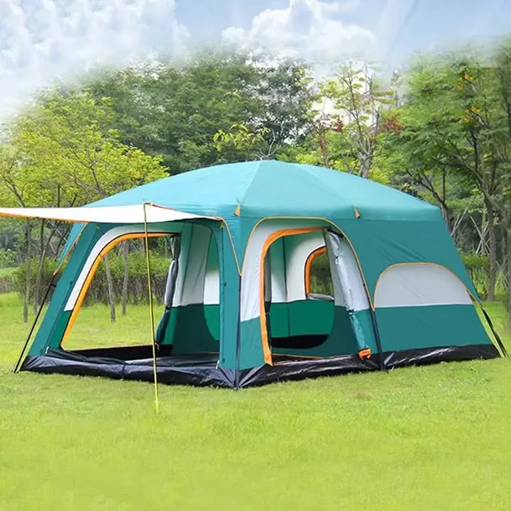 Оптовая продажа с фабрики, роскошная семейная Водонепроницаемая большая палатка для кемпинга на открытом воздухе на 8 10 12 человек