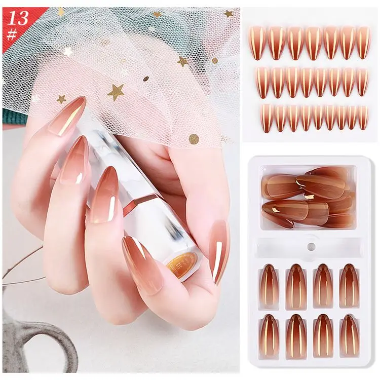 Best Prices Nails Apiciform Stickers Aurora Butterflies Nail Tips Fingernail Fake Nails For Women