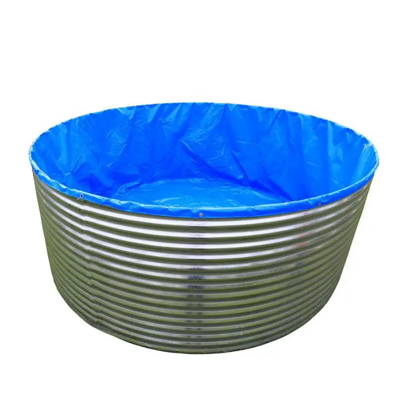 Factory direct large round galvanized steel pond fish tank for sale