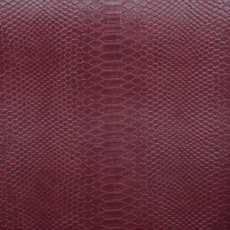 Printed synthetic pvc snake leather sheets for bag