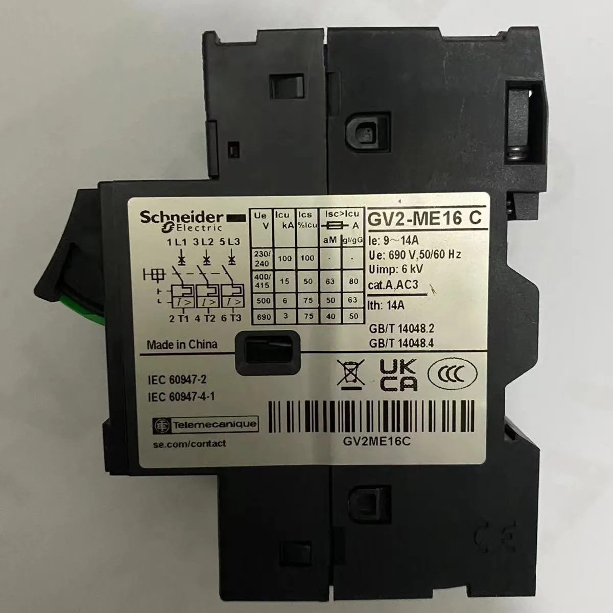 Hot sale GV2ME06C Thermomagnetic protection circuit breaker  1.0-1.6A  motor protection breaker