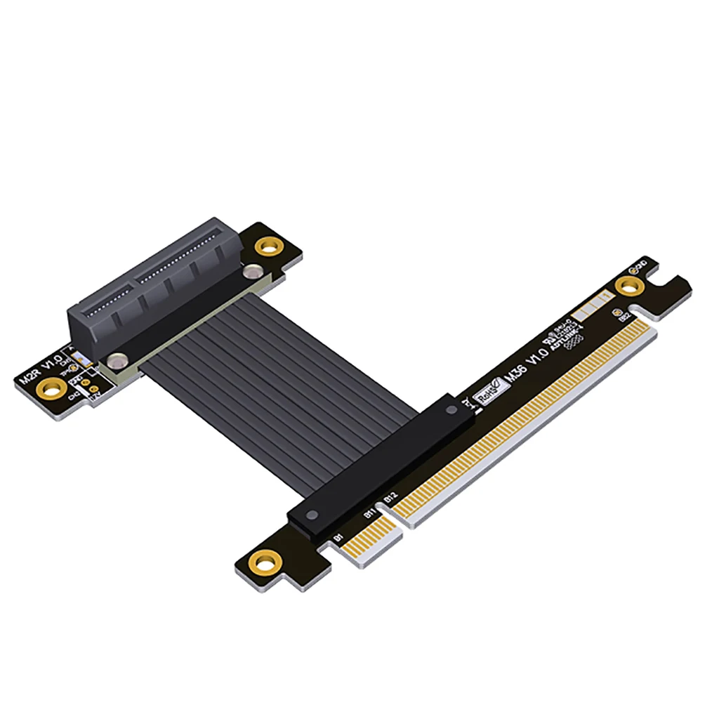 PCIe 4.0 PCI Express X4 Card to X16 Slot Extension Cable Riser Extender Adapter PCI-E 4x Female to 16x Male Gen 4 for GPU SSD