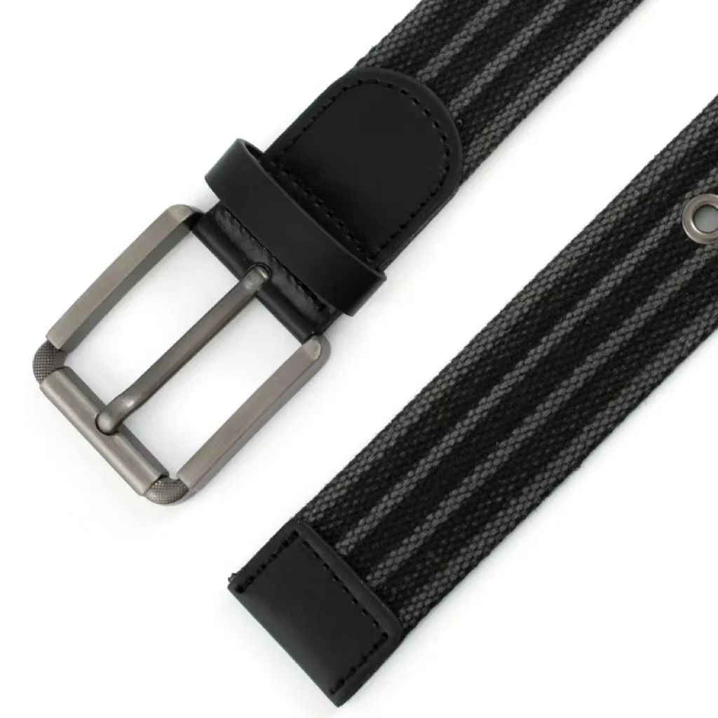 Adjustable Cotton elastic Outdoor Belts Men Woven Canvas Fabric Webbing Belt