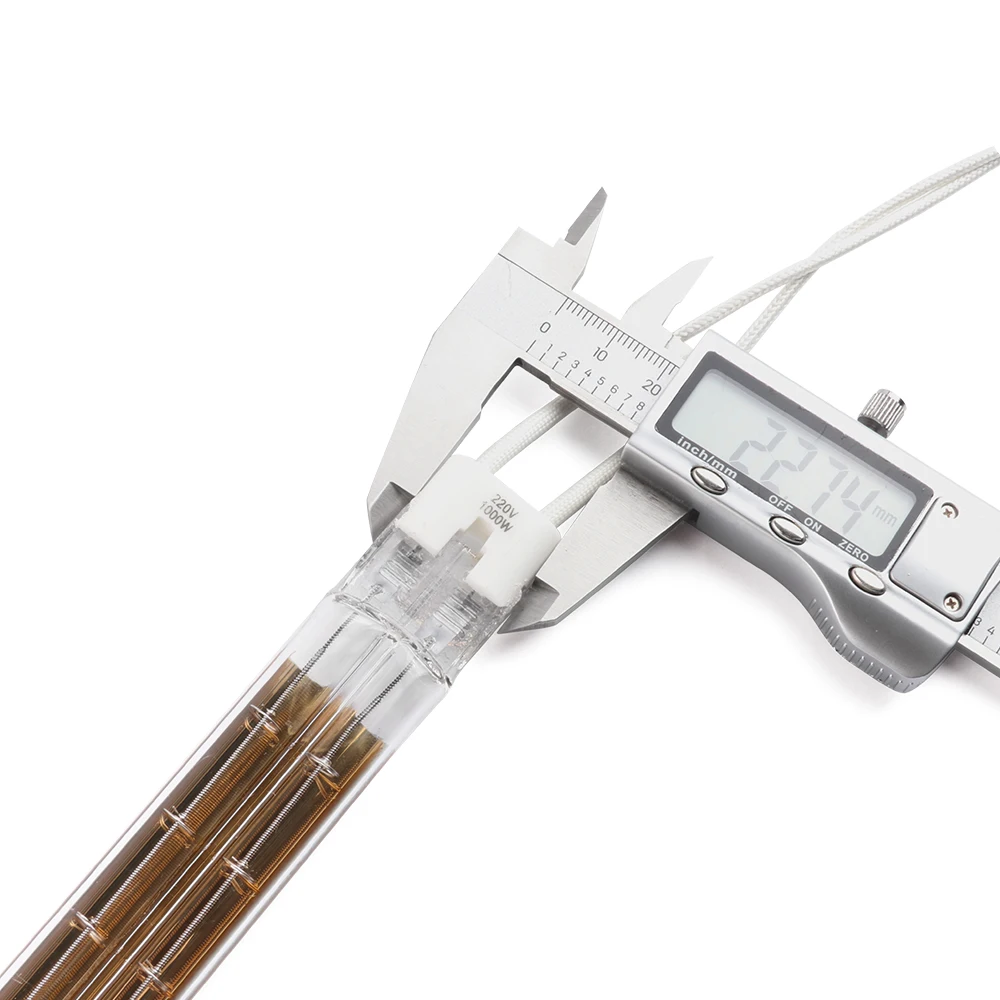 220V Infrared Lamp Gold Twin Tube Gold Reflector Infrared Heating Lamp Gold Coated Halogen Ir Heating Lamp