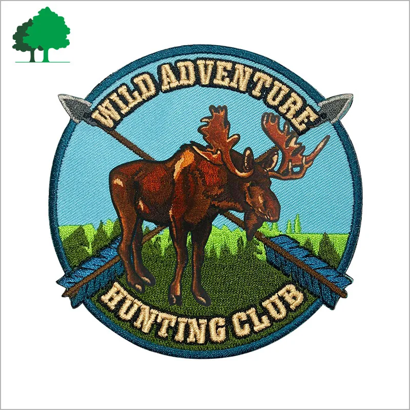 Customized Name embroidery Badge Magnetic welcome Embroidered Irregular emblem